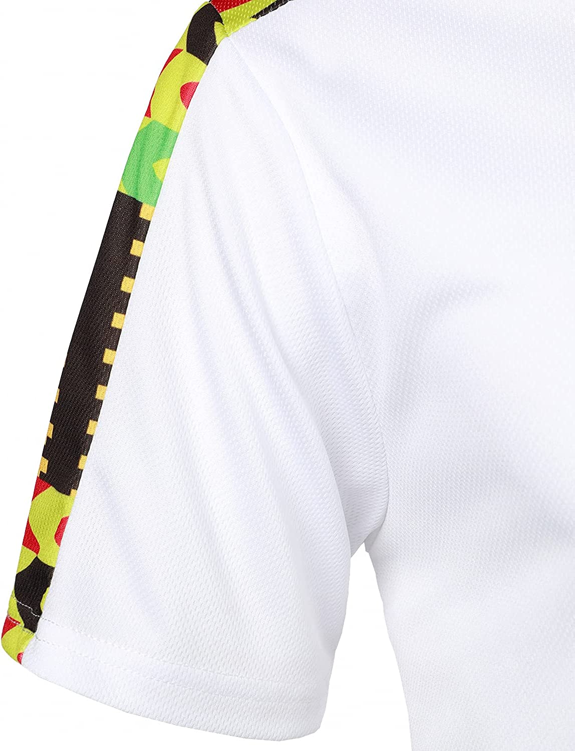 Men's Printed Colorblock T-Shirt and Shorts Set 006
