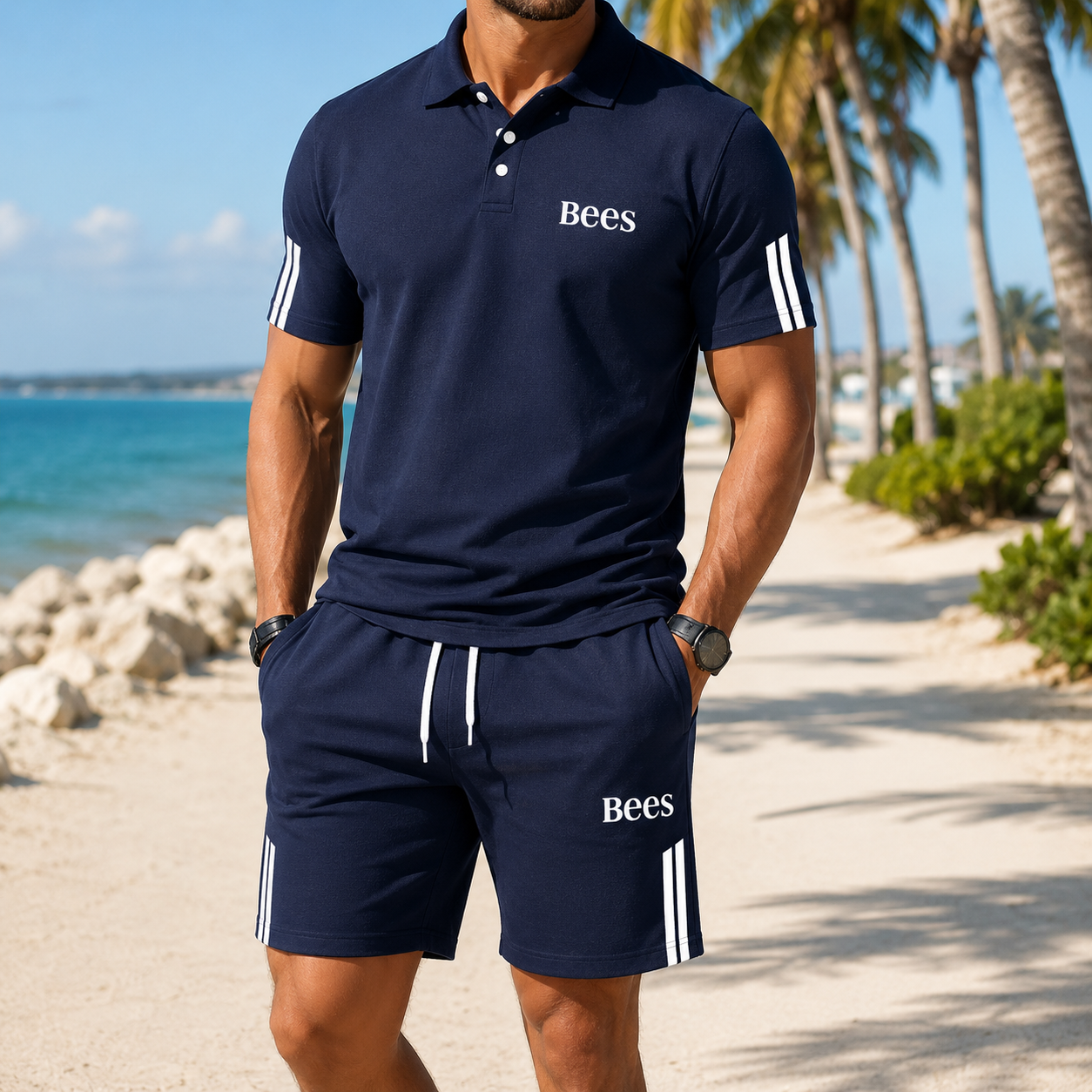 ⏰ Letzter Tag: 50% Rabatt! 🔥-Herren Sommer-Set mit Polo und Shorts