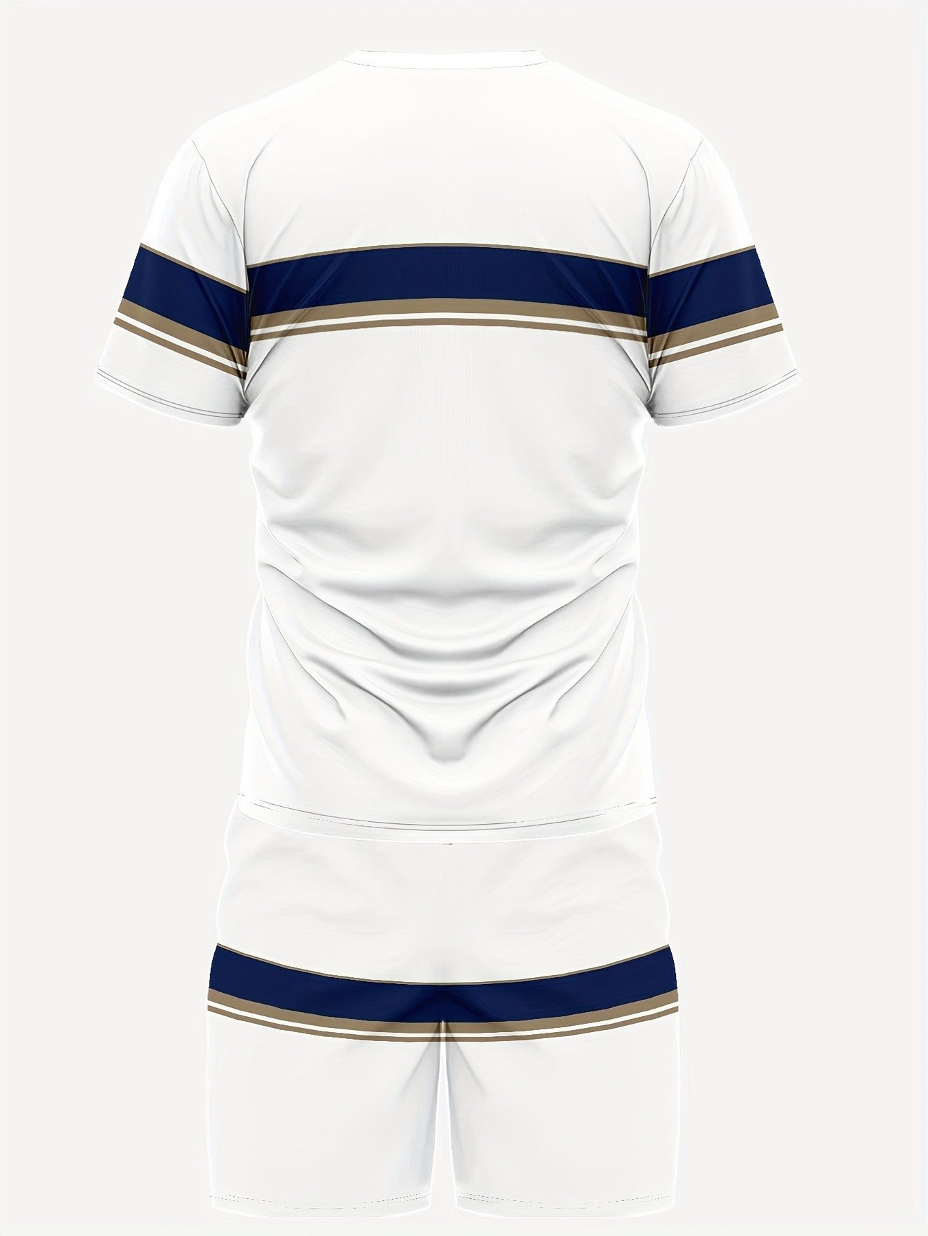 Men's Colorblock Summer Round Neck Set 102