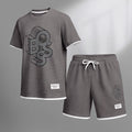 Men's Luxury Waffle-Knit Short-Sleeve Shirt & Shorts Set 12