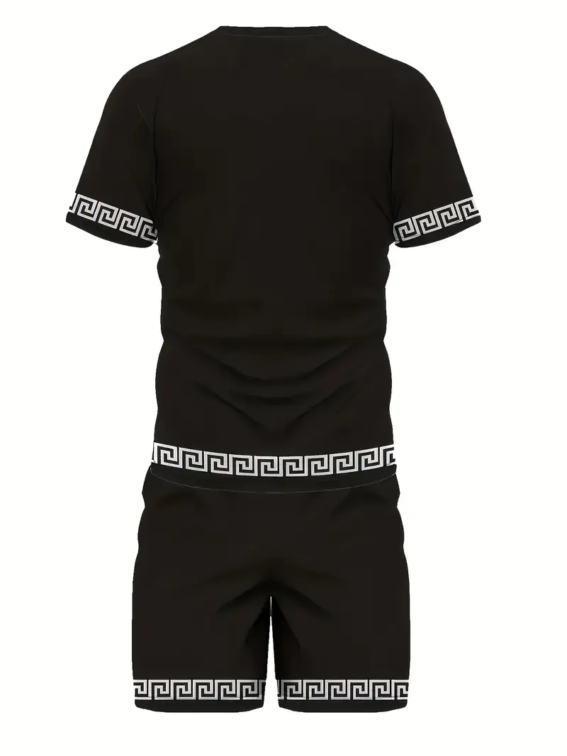 Men's Summer Gorgeous Printed Round Neck Set 960