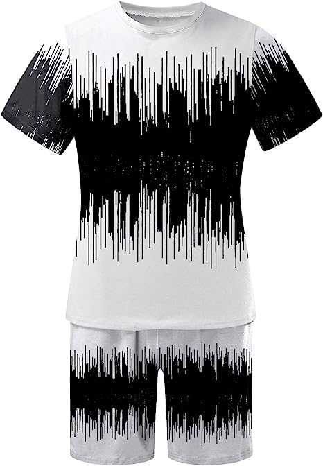 Men's Casual Print Shorts Set 406