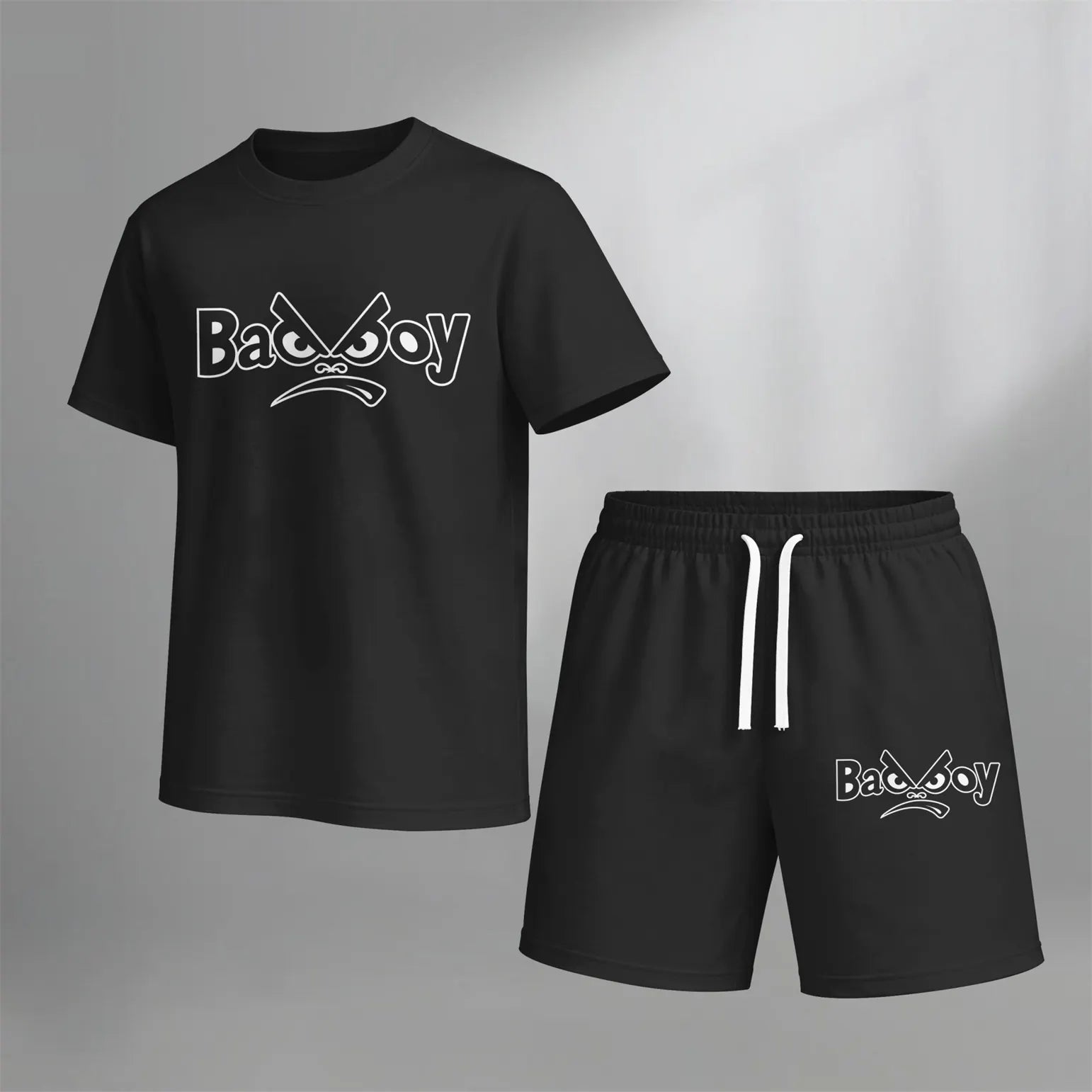 Men’s Summer 2 Piece Set, Short Sleeve T Shirt and Drawstring Shorts Matching Outfit, Lightweight Breathable Casual Set for Beach, Vacation, Gym, Travel, Running, and Daily Wear