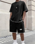 Men's Casual Waffle Shorts Set 6 Colors