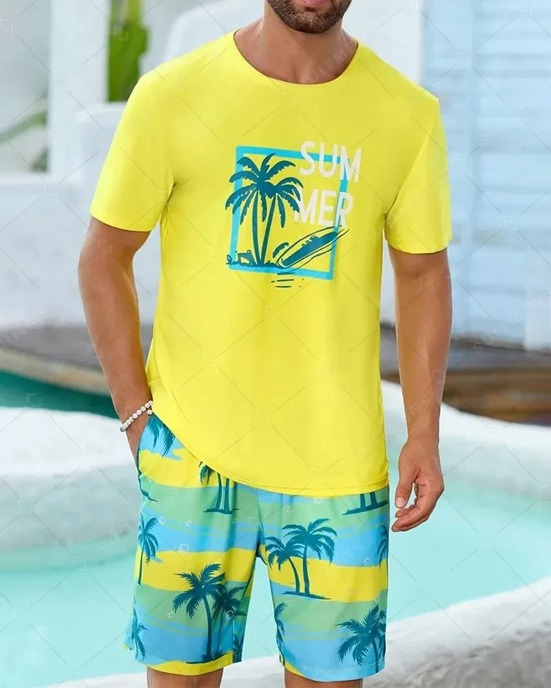 Men's Holiday Casual Shorts Set 439
