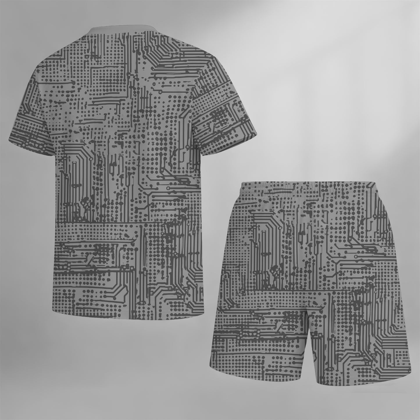 Men’s MILANO Graphic 2 Piece Outfit, Short Sleeve Tee and Drawstring Shorts Set, Breathable Casual Summer Set for Gym, Running, Vacation, Beach and Outdoor