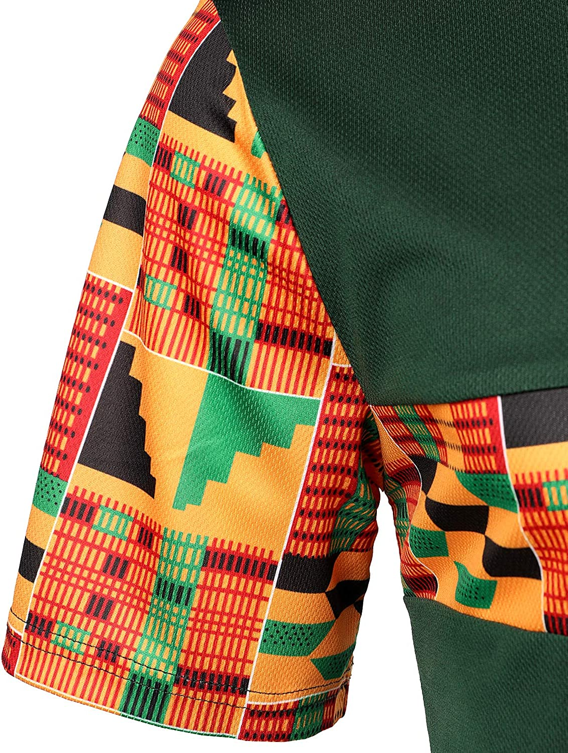 Men's Printed Colorblock T-Shirt and Shorts Set 016