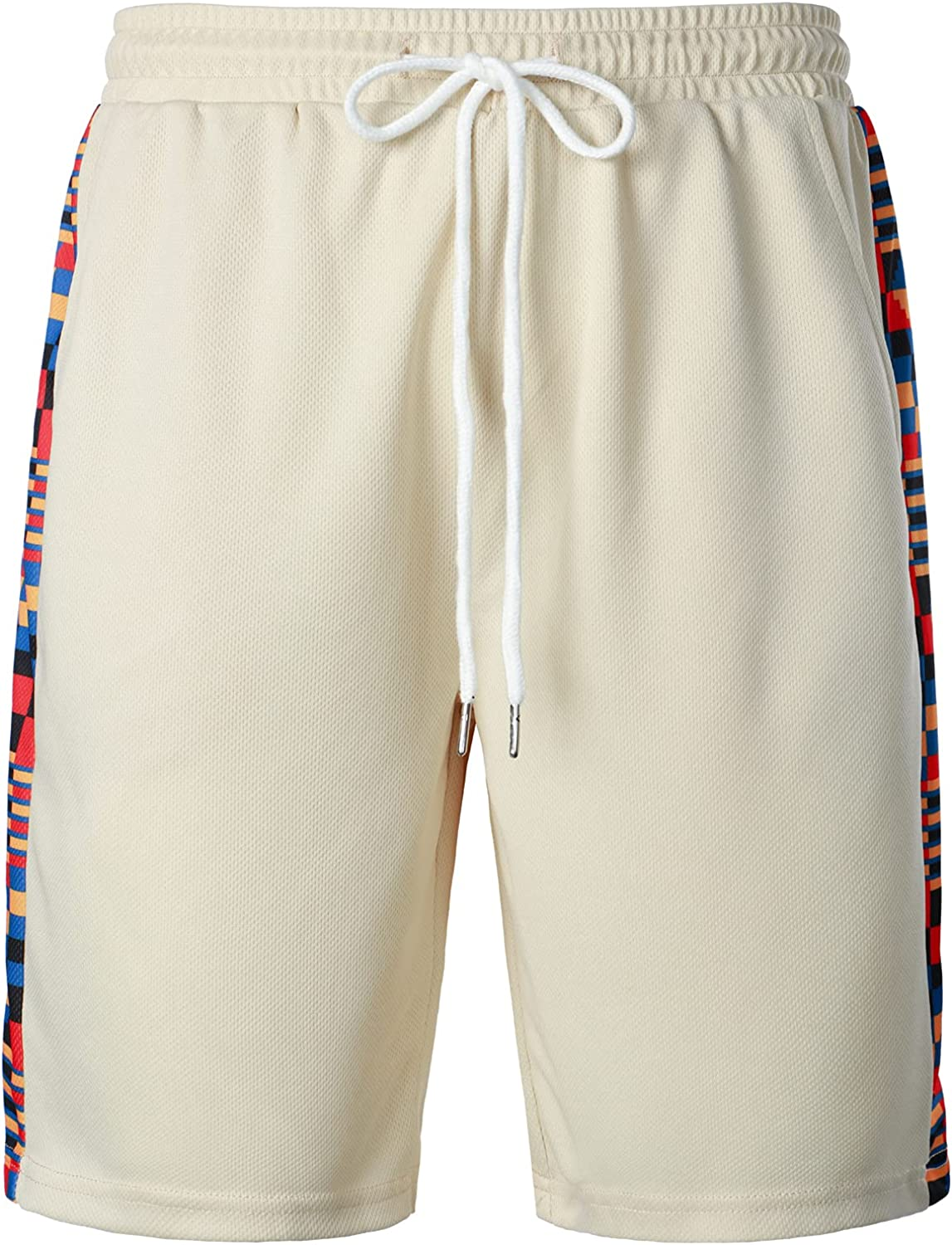 Men's Printed Colorblock T-Shirt and Shorts Set 013