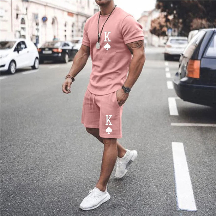 Suitmens Men's Crown Plain Shorts Set 122