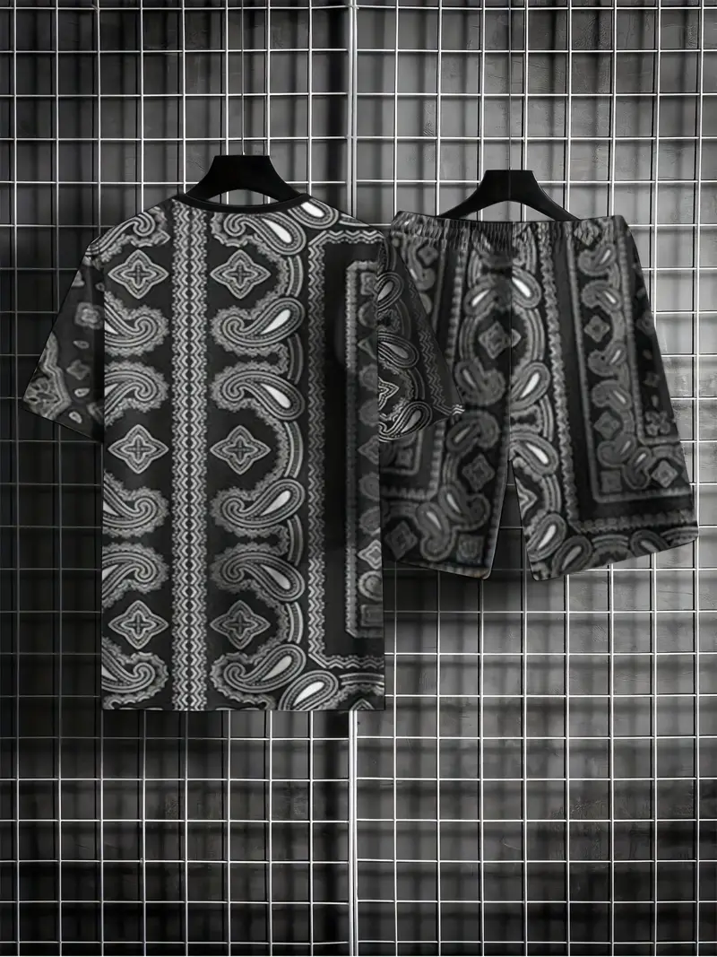 Men's Casual Perris Print Shorts Set 558