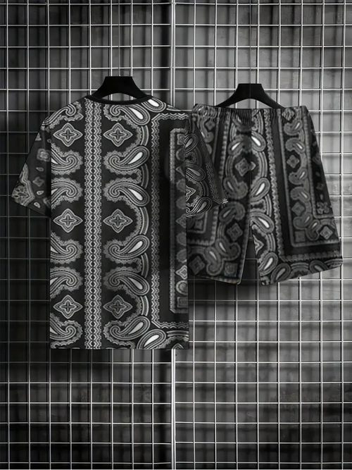 Men's Casual Perris Print Shorts Set 558