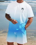 Men's Summer Vacation Round Neck Set 199