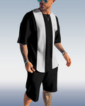 Suitmens Men's Casual Print Shorts Set 384