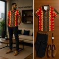 Men's Casual Short Sleeve Polo Shirt And Pants Two-Piece Set
